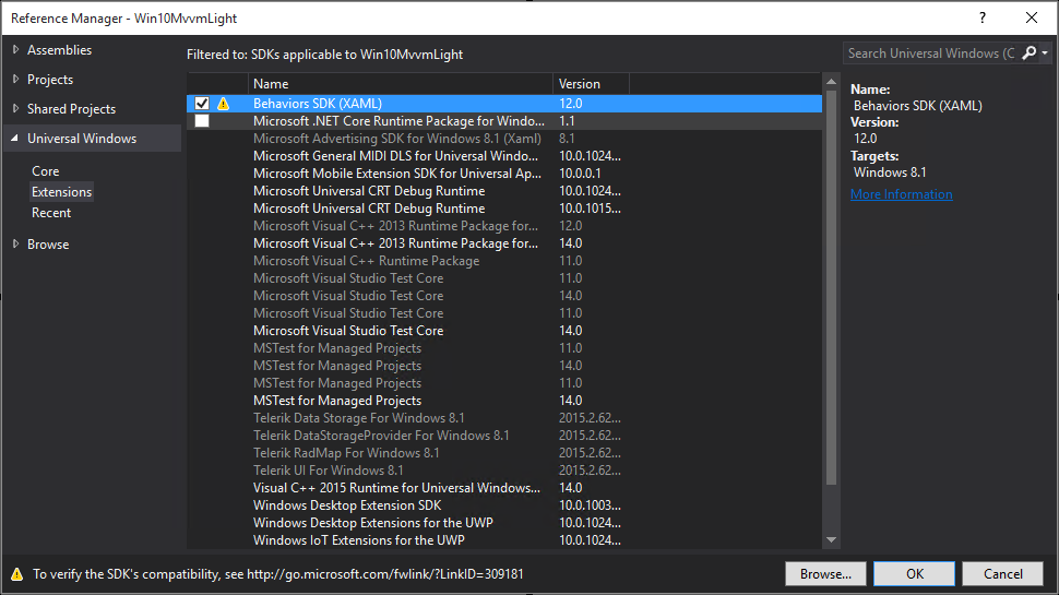 Windows 10 Development: MvvmLight NavigationService and the Behaviors SDK