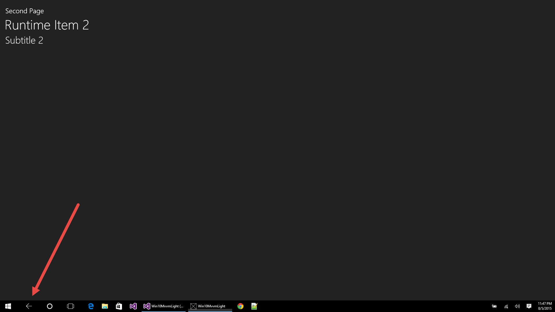 Windows-10-Development-Simple-Navigation-Tablet-App-Bar-Back-Button