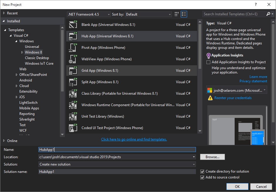 Windows-10-Hub-App-Template