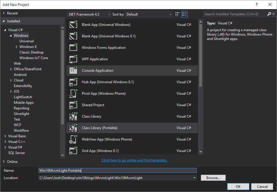 Windows-10-MvvmLight-Portable-Project