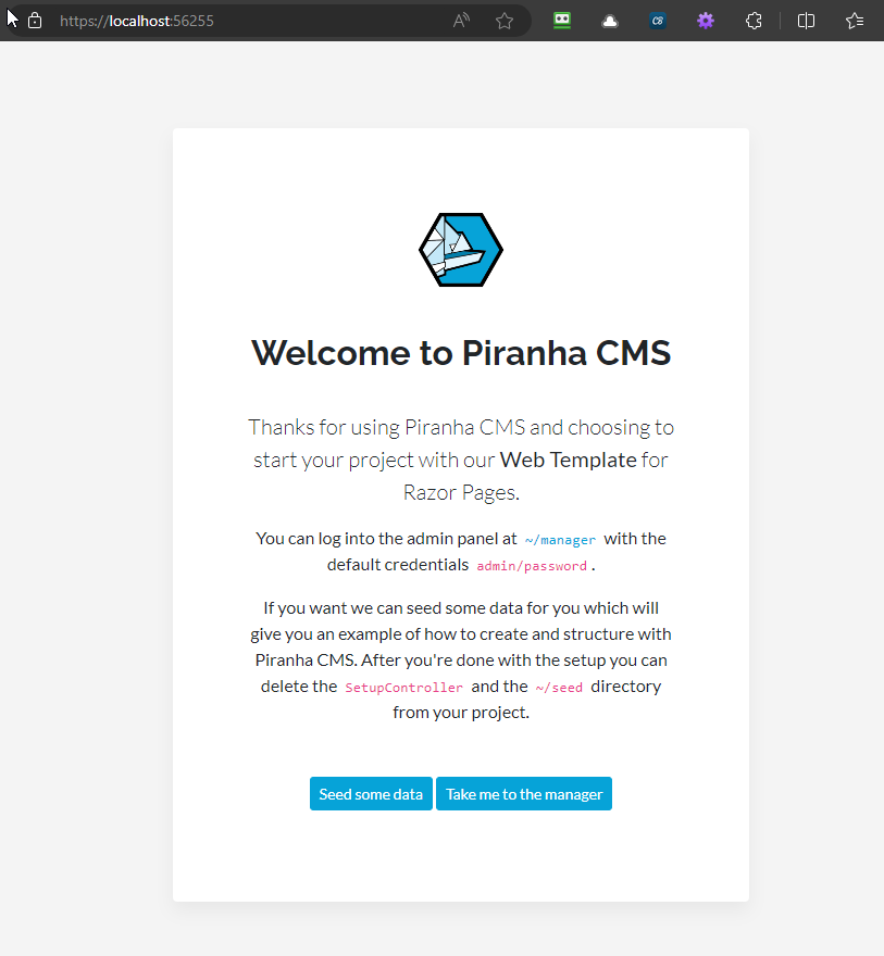 Getting Started with Piranha CMS