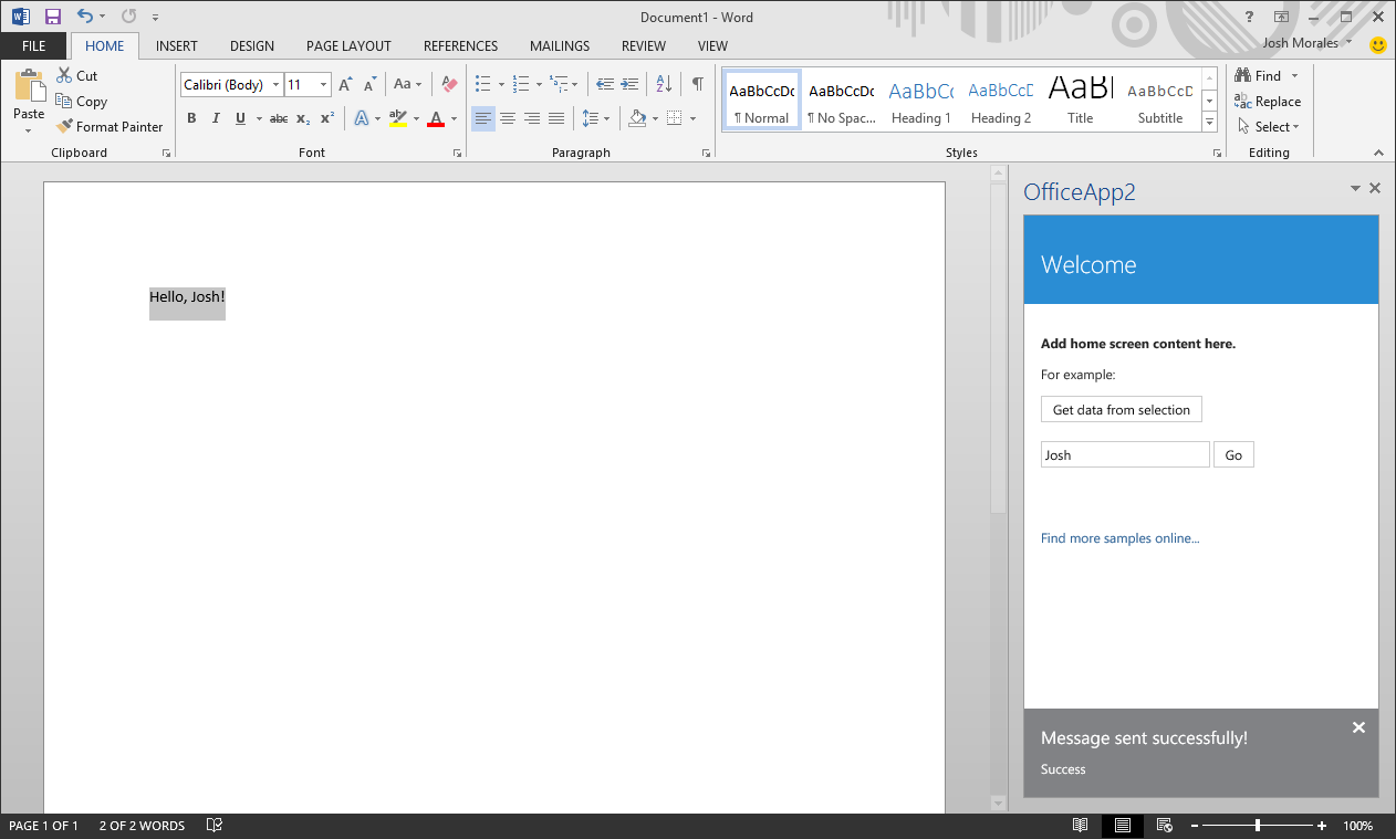 App-for-Office-App-Hello-World-Word