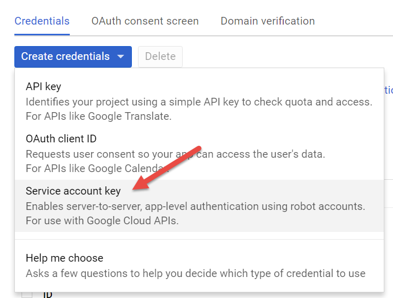 Google-Cloud-Platform-Create-Service-Account-Key