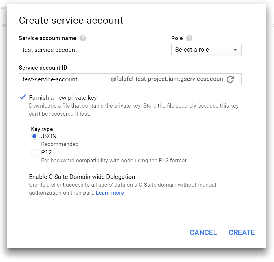 Google-Cloud-Platform-Create-Service-Account