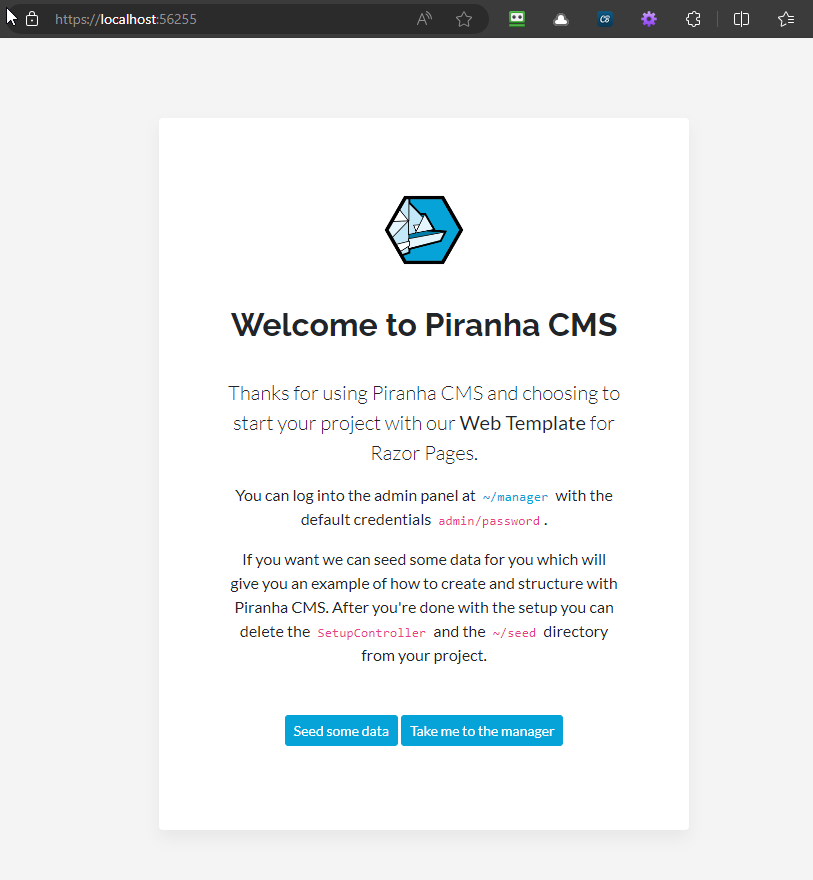 piranha-cms-start-page